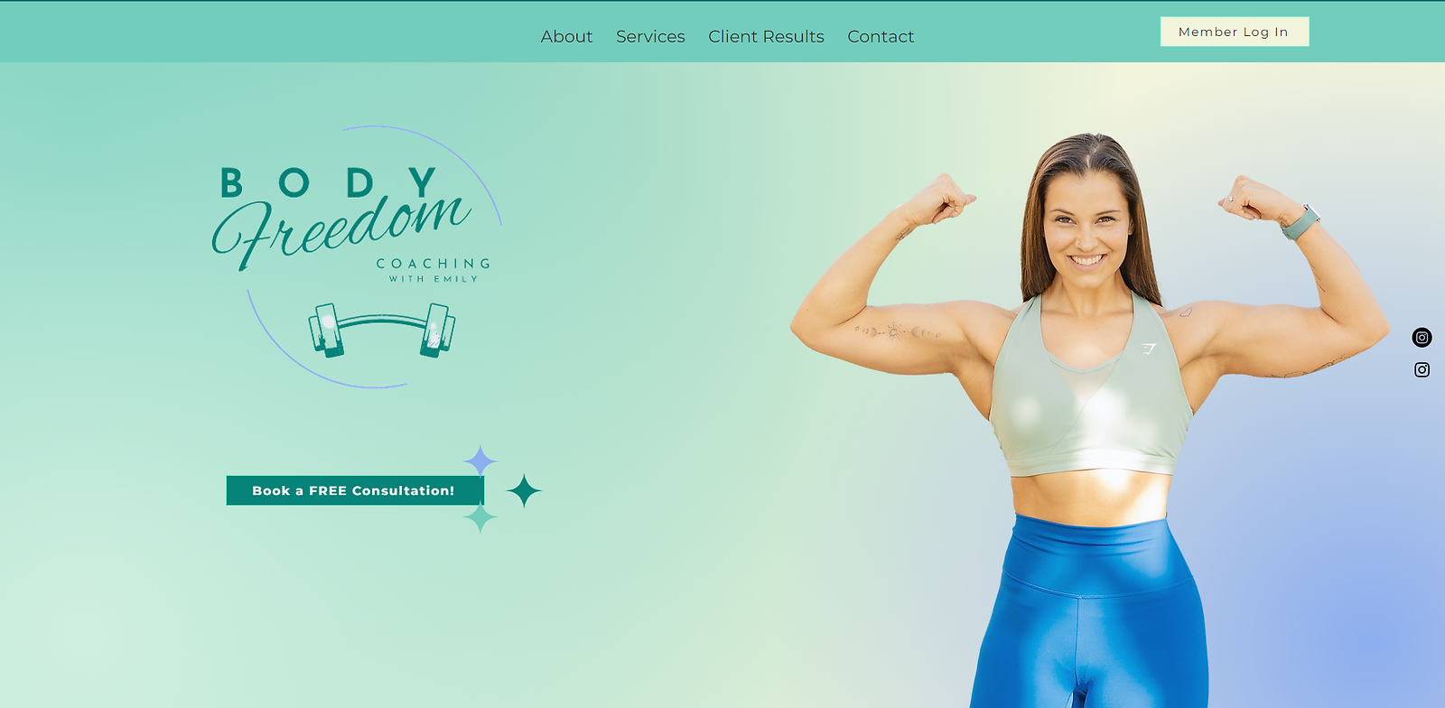 body freedom coaching website screenshot